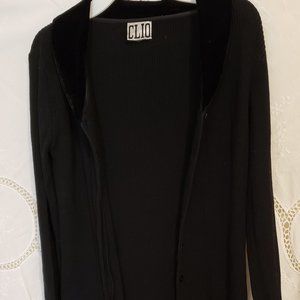 Clio, Size S, Black button up V neck Sweater